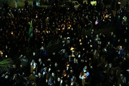 تجمع عظیم مردم سمنان در شام غریبان اباعبدالله الحسین(ع)