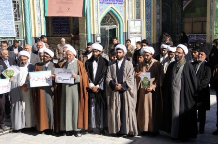 /گزارش تصويري/ تجمع اعتراض‌آمیز در محکومیت اهانت به پیامبر اسلام (ص) - سمنان